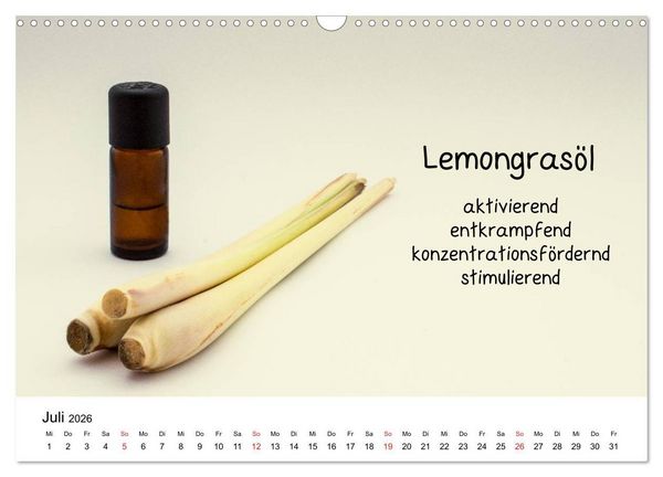 Produktbild: Aromatherapie - D&uuml;fte f&uuml;r die Seele (Wandkalender 2026 DIN A3 quer), CALVENDO Monatskalender