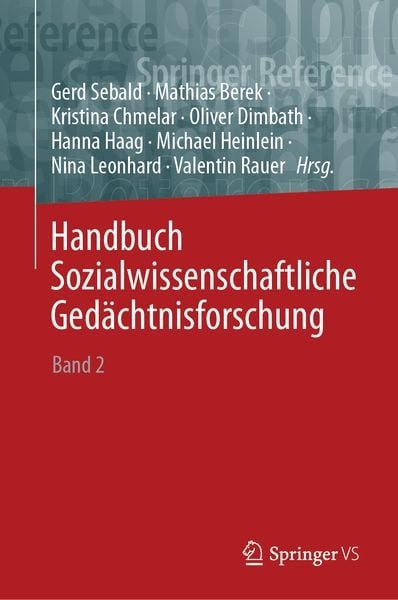 Produktbild: Handbuch Sozialwissenschaftliche Ged&auml;chtnisforschung