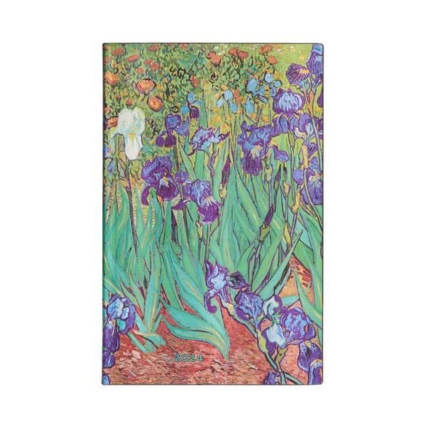 Produktbild: Paperblanks 2024 Van Gogh's Irises 12-Month Flexi Maxi Horiz
