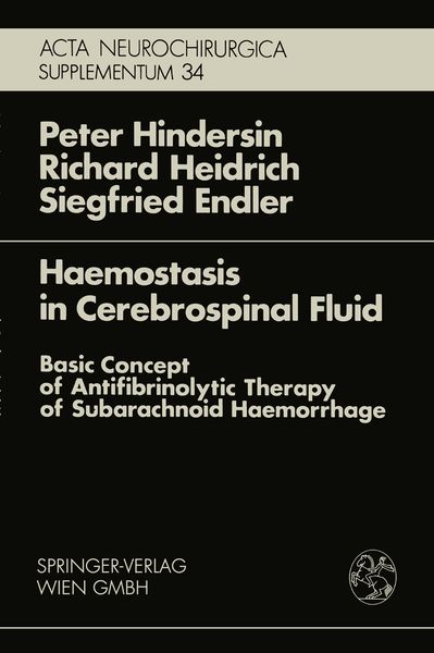 Produktbild: Haemostasis in Cerebrospinal Fluid