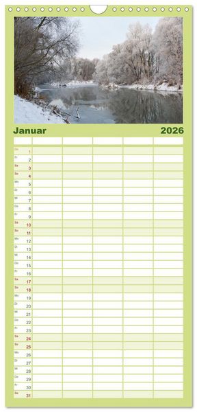 Produktbild: Familienplaner 2026 - Auw&auml;lder bei Enns mit 5 Spalten (Wandkalender, 21 x 45 cm) CALVENDO