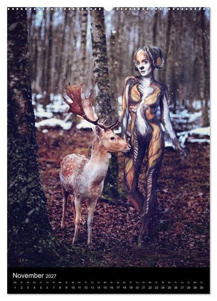 Produktbild: Bodypainting Adventures - Farbe auf nackter Haut (hochwertiger Premium Wandkalender 2027 DIN A2 hoch), Kunstdruck in Hochglanz