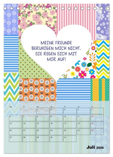 Produktbild: K&ouml;nigin &uuml;ber alles! Typokalender f&uuml;r starke Frauen (Tischkalender 2026 DIN A5 hoch), CALVENDO Monatskalender