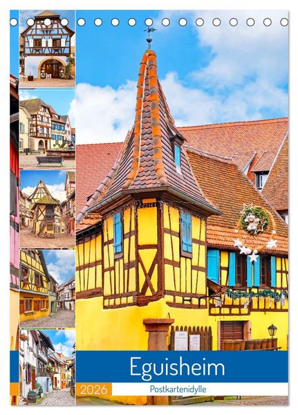 Produktbild: Eguisheim - Postkartenidylle (Tischkalender 2026 DIN A5 hoch), CALVENDO Monatskalender