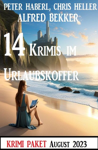 Produktbild: 14 Krimis im Urlaubskoffer August 2023