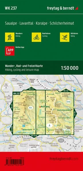 Produktbild: freytag & berndt Wanderkarte Saualpe, Region Lavanttal - Koralpe - Region Schilcherland 1:50.000