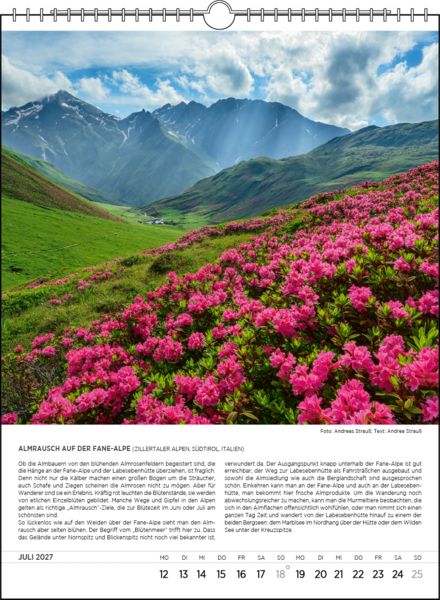 Produktbild: Blodigs Alpenkalender 2027
