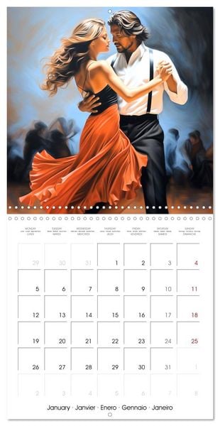 Produktbild: Danse passion (Calendrier mural carr&eacute; 2026 30x30 cm) Calendrier double avec une page pour vos prises de notes