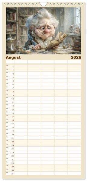 Produktbild: Familienplaner 2026 - Oma macht jetzt Sonderschicht mit 5 Spalten (Wandkalender, 21 x 45 cm) CALVENDO
