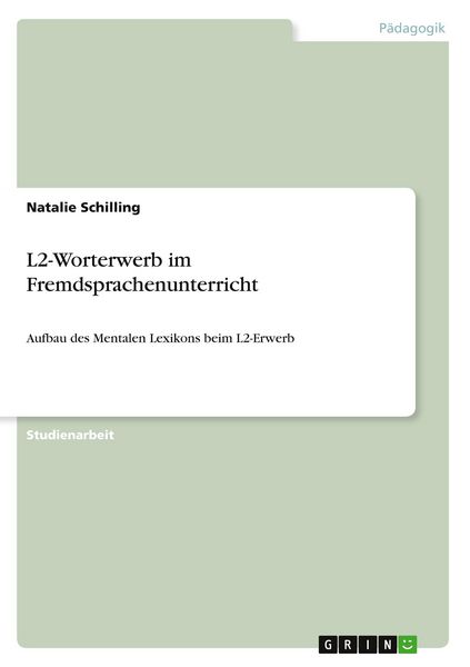 Produktbild: L2-Worterwerb im Fremdsprachenunterricht