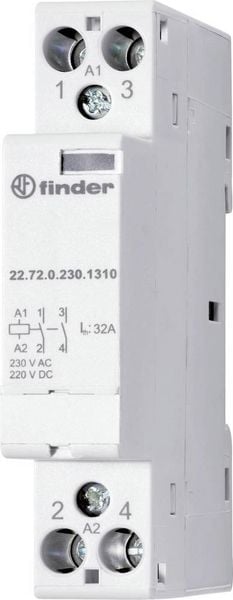Produktbild: Finder 22.72.0.024.1517 Installationssch&uuml;tz 1 &Ouml;ffner, 1 Schlie&szlig;er 230 V/AC, 400 V/AC 1 St.