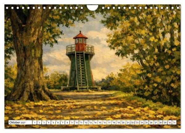 Produktbild: Leuchtt&uuml;rme an der Elbe - von Hamburg bis zur Elbm&uuml;ndung (Wandkalender 2027 DIN A4 quer), CALVENDO Monatskalender