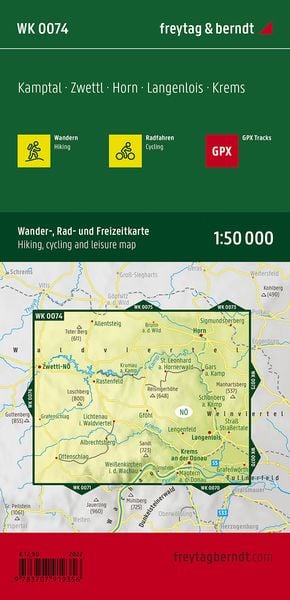 Produktbild: Kamptal, Wander-, Rad- und Freizeitkarte 1:50.000