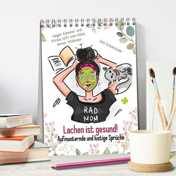 Produktbild: Lachen ist gesund! Aufmunternde und lustige Spr&uuml;che (Tischkalender 2026 DIN A5 hoch), CALVENDO Monatskalender