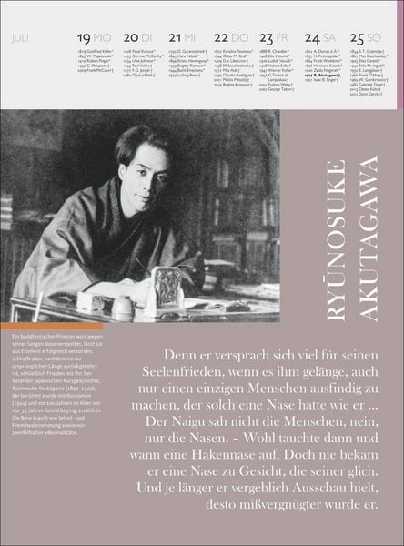Produktbild: Der Literatur Kalender Wochenkalender 2027