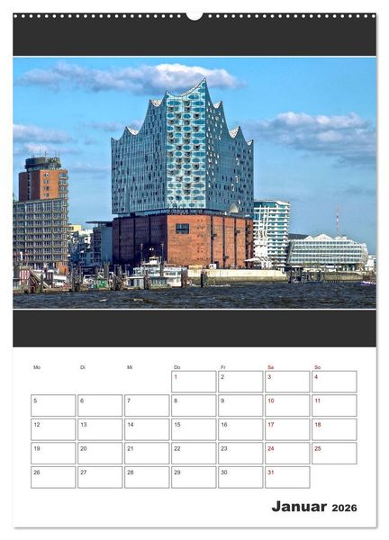 Produktbild: Spitze! Elbphilharmonie Hamburg 2026 (Wandkalender 2026 DIN A2 hoch), CALVENDO Monatskalender