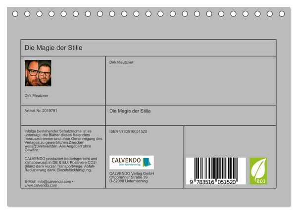 Produktbild: Die Magie der Stille (Tischkalender 2026 DIN A5 quer), CALVENDO Monatskalender