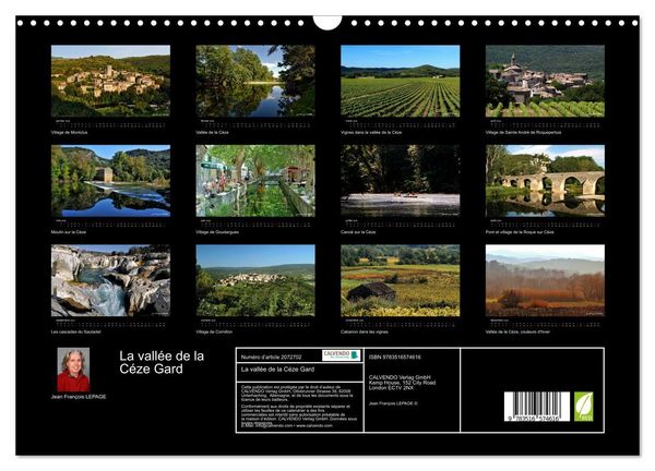 Produktbild: La vall&eacute;e de la C&eacute;ze Gard (Calendrier mural 2026 DIN A3 vertical), CALVENDO calendrier mensuel