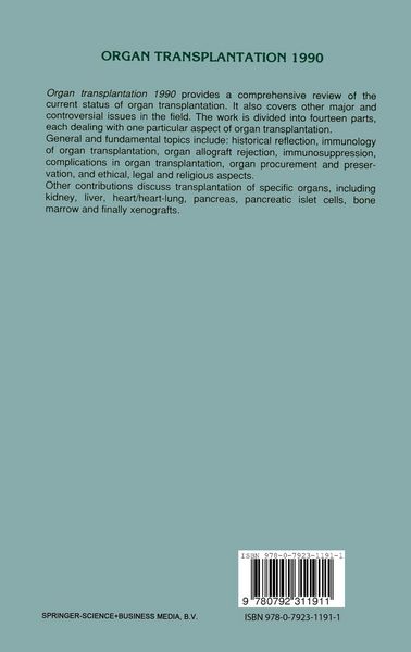 Produktbild: Organ Transplantation 1990