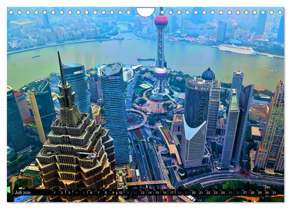 Produktbild: Metropolen - die sch&ouml;nsten Weltst&auml;dte von oben (Wandkalender 2026 DIN A4 quer), CALVENDO Monatskalender