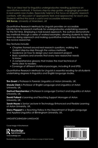 Produktbild: Quantitative Research Methods for Linguists
