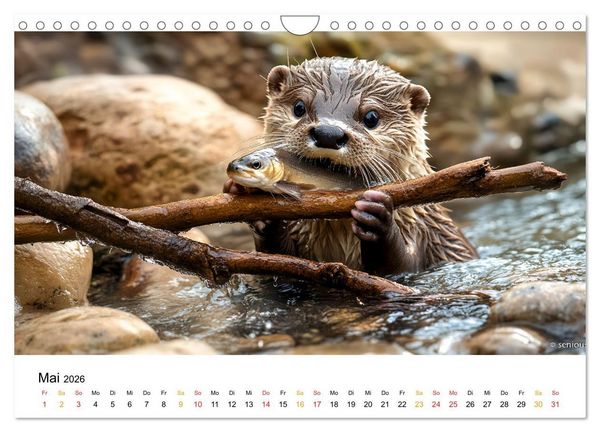 Produktbild: Wilde Heimat - Fischotter (Wandkalender 2026 DIN A4 quer), CALVENDO Monatskalender