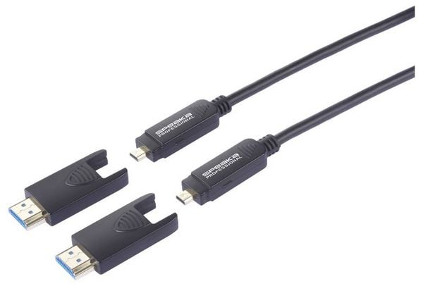 Produktbild: SpeaKa Professional Glasfaser / HDMI Anschlusskabel HDMI-A Stecker, HDMI-Micro-D Stecker, HDMI-A Stecker, HDMI-Micro-D Stecker 15