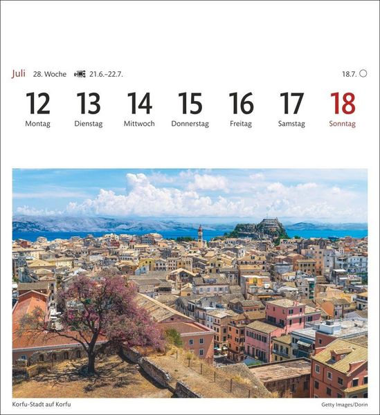 Produktbild: Griechische Inseln Sehnsuchtskalender 2027 - Wochenkalender mit 53 Postkarten