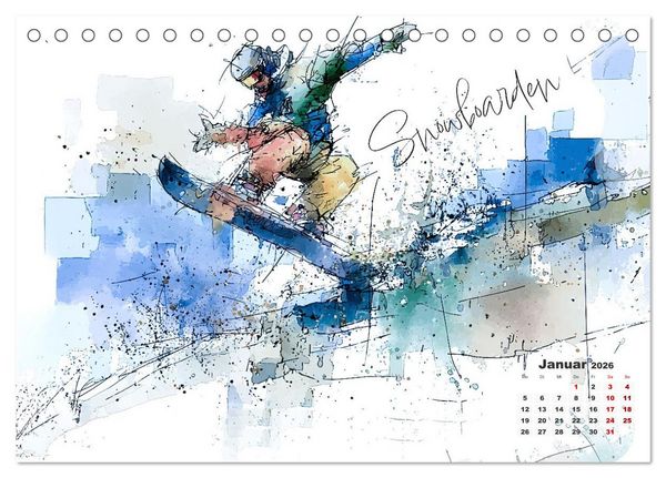 Produktbild: Olympische Luftspr&uuml;nge (Tischkalender 2026 DIN A5 quer), CALVENDO Monatskalender