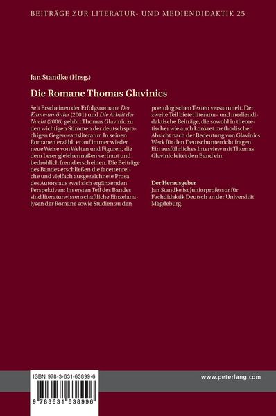 Produktbild: Die Romane Thomas Glavinics