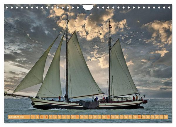 Produktbild: Segeln im Sonnenuntergang (Wandkalender 2026 DIN A4 quer), CALVENDO Monatskalender