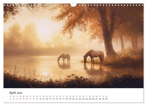 Produktbild: Im Wind der Freiheit - Ein Jahr voller Pferde (Wandkalender 2026 DIN A3 quer), CALVENDO Monatskalender