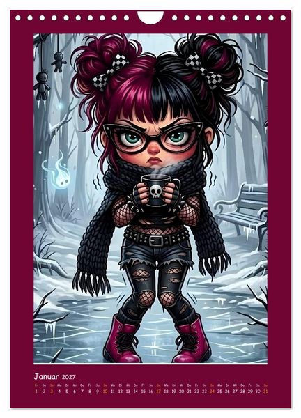 Produktbild: Fabulous Dolls - Gothic-G&ouml;res Abenteuer (Wandkalender 2027 DIN A4 hoch), CALVENDO Monatskalender