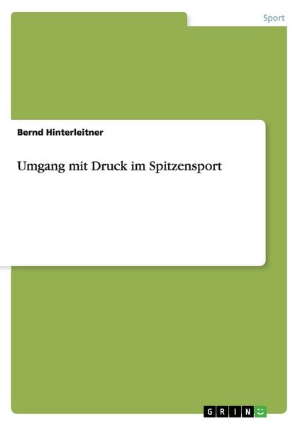 Produktbild: Umgang mit Druck im Spitzensport
