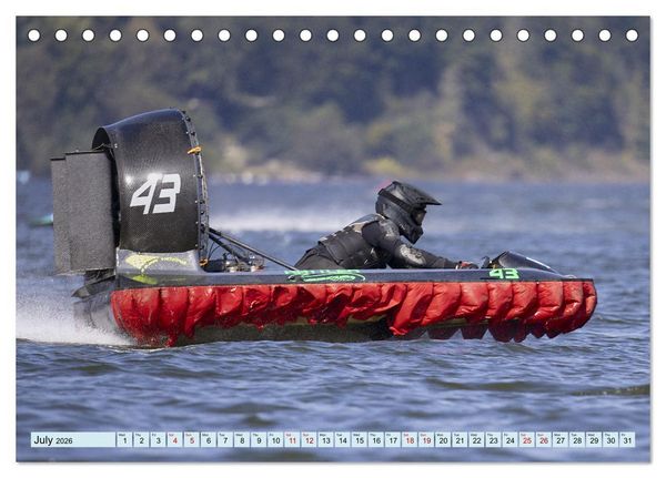 Produktbild: Hovercraft Racing on the Thuringian Sea (Desk Calendar 2026 DIN A5 landscape), CALVENDO 12 Month DeskCalendar
