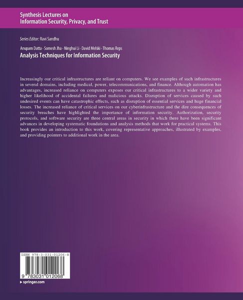 Produktbild: Analysis Techniques for Information Security