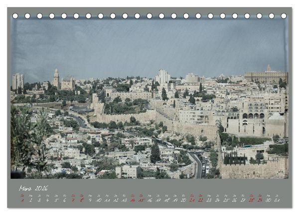 Produktbild: Unterwegs in Jerusalem (Tischkalender 2026 DIN A5 quer), CALVENDO Monatskalender