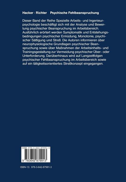 Produktbild: Psychische Fehlbeanspruchung
