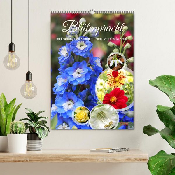 Produktbild: Bl&uuml;tenpracht im Fr&uuml;hling und Sommer (Wandkalender 2026 DIN A2 hoch), CALVENDO Monatskalender