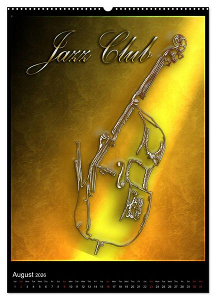 Produktbild: Jazz Over Time (High Quality Premium Wall Calendar 2026 DIN A2 portrait),CALVENDO 12 Month Wall Calendar