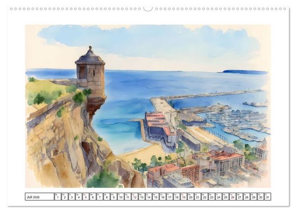 Produktbild: Urlaubsparadies Spanien (hochwertiger Premium Wandkalender 2026 DIN A2 quer), Kunstdruck in Hochglanz