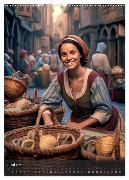 Produktbild: Fesche Marktfrauen (hochwertiger Premium Wandkalender 2026 DIN A2 hoch), Kunstdruck in Hochglanz