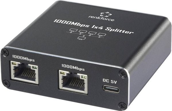Renkforce RF-6739680 RF-GES-400 Netzwerk Switch RJ45 5 Port 1 GBit/s USB-Stromversorgung