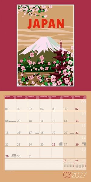 Produktbild: Vintage Voyage Kalender 2027 - 30x30 - Art12