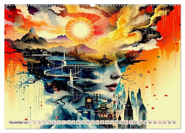 Produktbild: Spiegelst&auml;dte der Seele - Urbanes Labyrinth der Wahrnehmung (hochwertiger Premium Wandkalender 2027 DIN A2 quer), Kunstdruck in Hochglanz