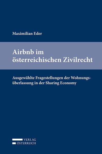 Produktbild: Airbnb im &ouml;sterreichischen Zivilrecht