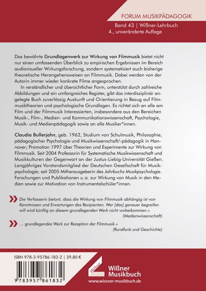 Produktbild: Grundlagen der Wirkung von Filmmusik