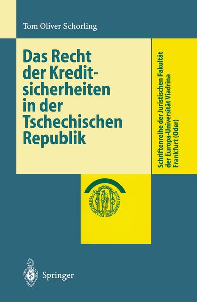 Produktbild: Das Recht der Kreditsicherheiten in der Tschechischen Republik