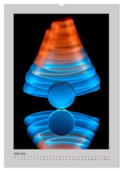 Produktbild: Lensball - Lichtmalerei in der Glaskugel (hochwertiger Premium Wandkalender 2026 DIN A2 hoch), Kunstdruck in Hochglanz