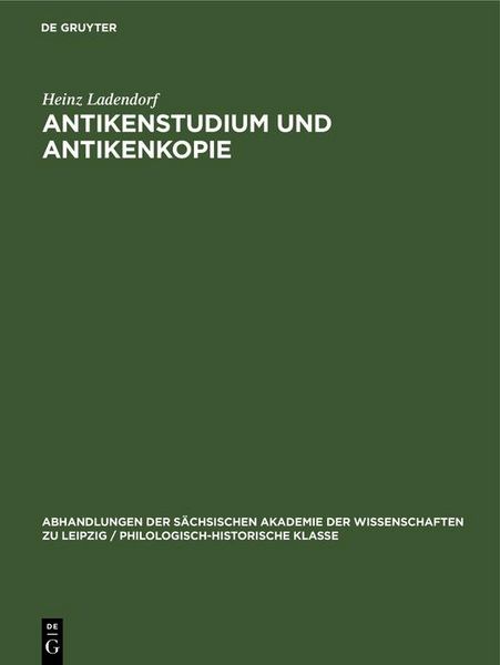 Produktbild: Antikenstudium und Antikenkopie